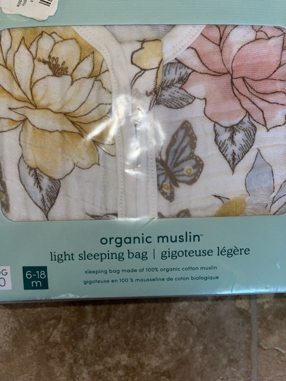 NWT aden + anais Floral & Butterfly Organic Muslin Sleeping Bag - - Picture 3 of 8